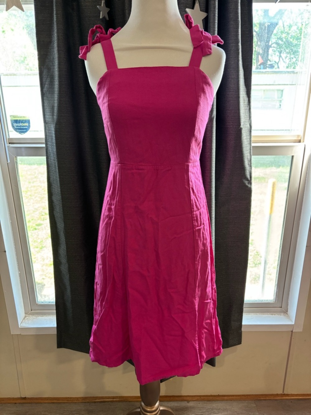GB girls Fuchsia Tie-Shoulder Midi Dress
